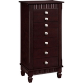 Contemporary Merlot Jewelry Armoire